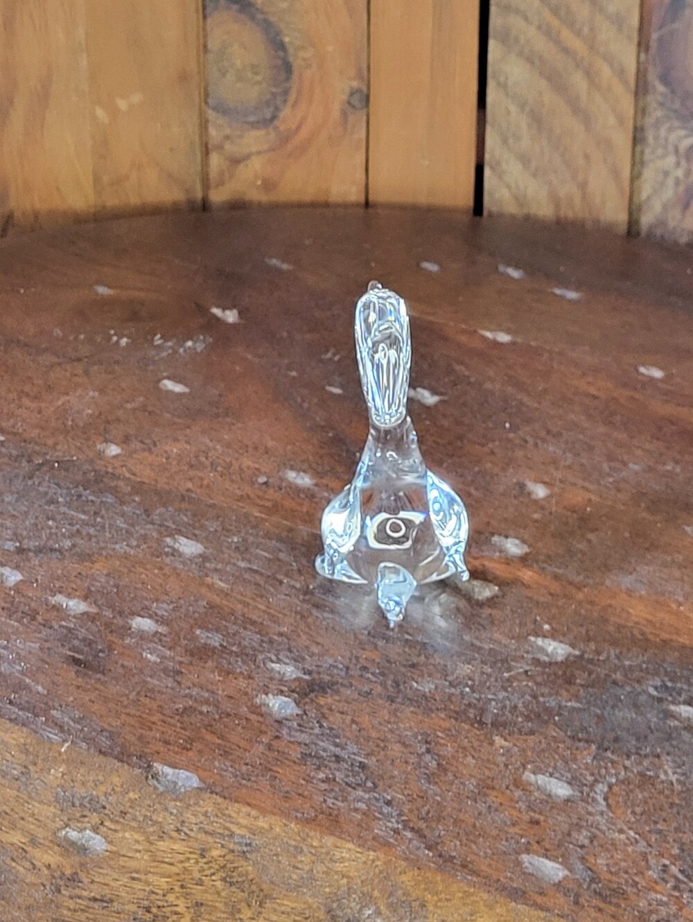 Clear Handblown Glass Duck Figurine - Picture 11 of 13